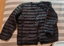 鸭鸭（YAYA）佟丽娅同款轻薄羽绒服女新款冬季短款圆领内胆修身时尚薄外套男 藏青【男款无领YE3C700311Y】 3XL 实拍图