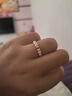 周六福黄18K金珍珠戒指女 ins风彩金戒指 单颗金珠 生日礼物 实拍图