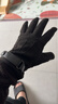 帽忆橱手套男士冬季新款防寒保暖触屏加绒棉手套户外骑行防风麂皮绒手套 黑色 弹力均码 实拍图