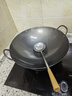 韦大锤双耳大炒锅老式家用铁锅圆尖底炒菜锅厨师边锅餐馆锅不粘马勺 38cm双耳铁锅+木盖+勺+铲+刷 38cm 实拍图
