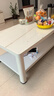 凡社茶几客厅简约现代 钢化玻璃仿岩板大理石纹双层储物办公茶桌 实拍图