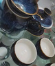 苏氏陶瓷（SUSHI CERAMICS）功夫茶具套装新窑变银丝釉功夫茶杯三才盖碗13头礼盒装 实拍图