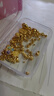 喜上眉梢【喜上眉梢】999足金蹦迪镭射散珠黄金3D硬金超闪足球珠圣诞礼物 1g 3mm黄金蹦迪珠 约12颗 实拍图