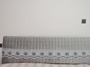 全包加厚床头罩套简约现代软包床头套欧式弧形皮木床靠背罩防尘罩 荷兰绒【花边款-浅灰】加厚夹棉 适用床头长1.9米【高度65cm内】 实拍图