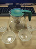 茶壶泡茶器整套茶具茶水分离玻璃耐热泡茶壶花茶套装茶漏 绿把一壶四杯 1000ml 实拍图