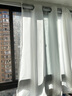 窗帘免打孔安装纱帘飘窗隔断阳台梦幻白纱落地透光不透人隔热防晒 幻影纱-白色 适用窗宽1.1-1.6m帘高1.5m*单片 实拍图
