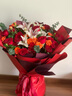 领香鲜花速递香槟玫瑰花束表白送女友老婆生日礼物全国同城配送 19朵红玫瑰百合混搭花束 实拍图