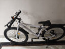 山地自行车女款成人男款男士变速公路减震单车女式初中学生青少年 钢架辐条-雪山白【加粗硬叉】 26寸21速 实拍图