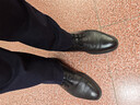 京东京造【头层牛皮】皮鞋男面试正装鞋光面系带真皮婚鞋金猴生产黑色40 实拍图