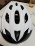 洛克兄弟（ROCKBROS） 骑行头盔带风镜山地公路自行车头盔男女一体成型炫彩安全帽 白色 ：58-62cm 灰色镜片 实拍图