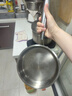 韩笑316不锈钢平底锅无涂层不粘锅家用电磁炉燃气灶烙饼煎蛋牛排煎锅 【带盖】无涂层平底锅 20cm 实拍图