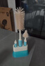 日康（rikang）奶瓶刷硅胶奶瓶清洗套装杯刷奶嘴刷便吸管刷有底座N6026-1 蓝色 实拍图