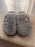 大嘴猴棉拖鞋男士秋冬季2025新款家居室内防滑厚底毛绒保暖棉拖鞋 灰色【加绒加厚】 42-43 正码【内长260MM】 实拍图