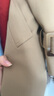 红袖超好看风衣春秋季2025新款女装宽松垂感双排扣翻领大气流行长外套 卡其038 S 实拍图