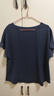 尚都比拉拼接短袖雪纺衫女显瘦遮肚子上衣夏季女装薄款休闲T恤 藏蓝色 L 实拍图