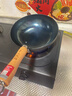 章丘铁锅正宗手工锻打铁锅无涂层物理不粘锅炒锅老式家用炒菜锅厨具轻音 标准版古法烤蓝（已干烧） 26cm 实拍图