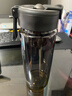 诺百纷4系魔力球磁弹泡茶杯tritan塑料便携户外健身防摔茶水分离杯  灰黑 T3511 550ml 实拍图
