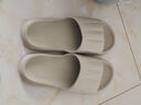 洁丽雅（Grace）居家情侣加厚拖鞋简约清新马卡龙色男女款凉拖凉拖鞋 灰蓝 44/45 实拍图
