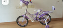 永久儿童自行车高碳钢车架带辅助轮2-6-10岁女童单车女孩公主款脚踏车 【黑胎】丁香紫+后座款 18寸【适合身高120-140cm】 实拍图