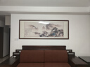 佳得雅新中式客厅装饰画沙发背景墙壁画字画山水画靠山图办公室风景挂画 望云楼A1（陋室铭） 85*230cm宣纸锦绫+有机玻璃+胡桃色实木框（大气款） 实拍图