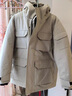 优衣库男装女装高级保暖羽绒茄克冰雪羽绒户外连帽外套477136 56 橄榄色 L /175/100A 实拍图