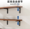 安尔雅墙面搁架 墙上置物架宿舍木板挂墙书架隔板置物架7 实拍图