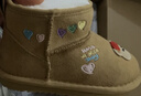巴拉巴拉童鞋儿童雪地靴男女童短靴加厚加绒棉靴2025新冬靴子防滑 爱心小熊 浅土黄 22 (脚长13.3-13.7/内长14.7) 实拍图