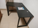 久丞家具转角电脑桌学生家用书桌双人书架一体组合桌卧室拐角L型电竞桌子 【加厚16mm桌面】黑色左转角 140x100x74cm 实拍图