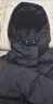 雪中飞抽绳连帽羽绒服女装冬季通勤居家百搭款鸭绒保暖松紧羽绒外套衣服 黑色 S (155) 实拍图