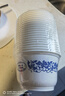 美丽雅一次性碗青花餐盒470ml*20只 食品级塑料野餐饭碗耐高温家用无盖 实拍图