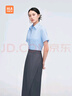HLA海澜之家短袖衬衫夏季商务通勤纯色正装衬衣女装 实拍图