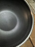 赫巴兹（HZIB）德国不粘锅316不锈钢炒锅炒菜锅具少油烟平底炒锅电磁炉燃气通用 双面屏+玻璃盖内径32外径 34cm 实拍图