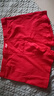 浪莎（LangSha）纯棉男士大红平角内裤红色本命年中腰全棉短裤头马年秋冬四角裤男 100%棉2条大红平角款 3XL /185码（建议150-180斤） 实拍图