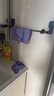 樱苏鱼强力吸盘毛巾架免打孔伸缩毛巾杆卫生间置物架浴室洗手间单杆挂件 伸缩款枪灰色【30-60CM】 1层 实拍图