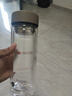 明霞玻璃杯双层大容量水杯便携车载男女商务茶水分离泡茶杯子550ml咖 实拍图