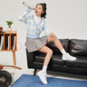 361°运动女鞋秋冬季学生复古厚底增高小白休闲板鞋子女682116601F-7 实拍图