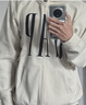 GAP男女装2025秋季新款logo印花抓绒宽松运动连帽衫卫衣786920 米色 XL (180/100A) 亚洲尺码 实拍图