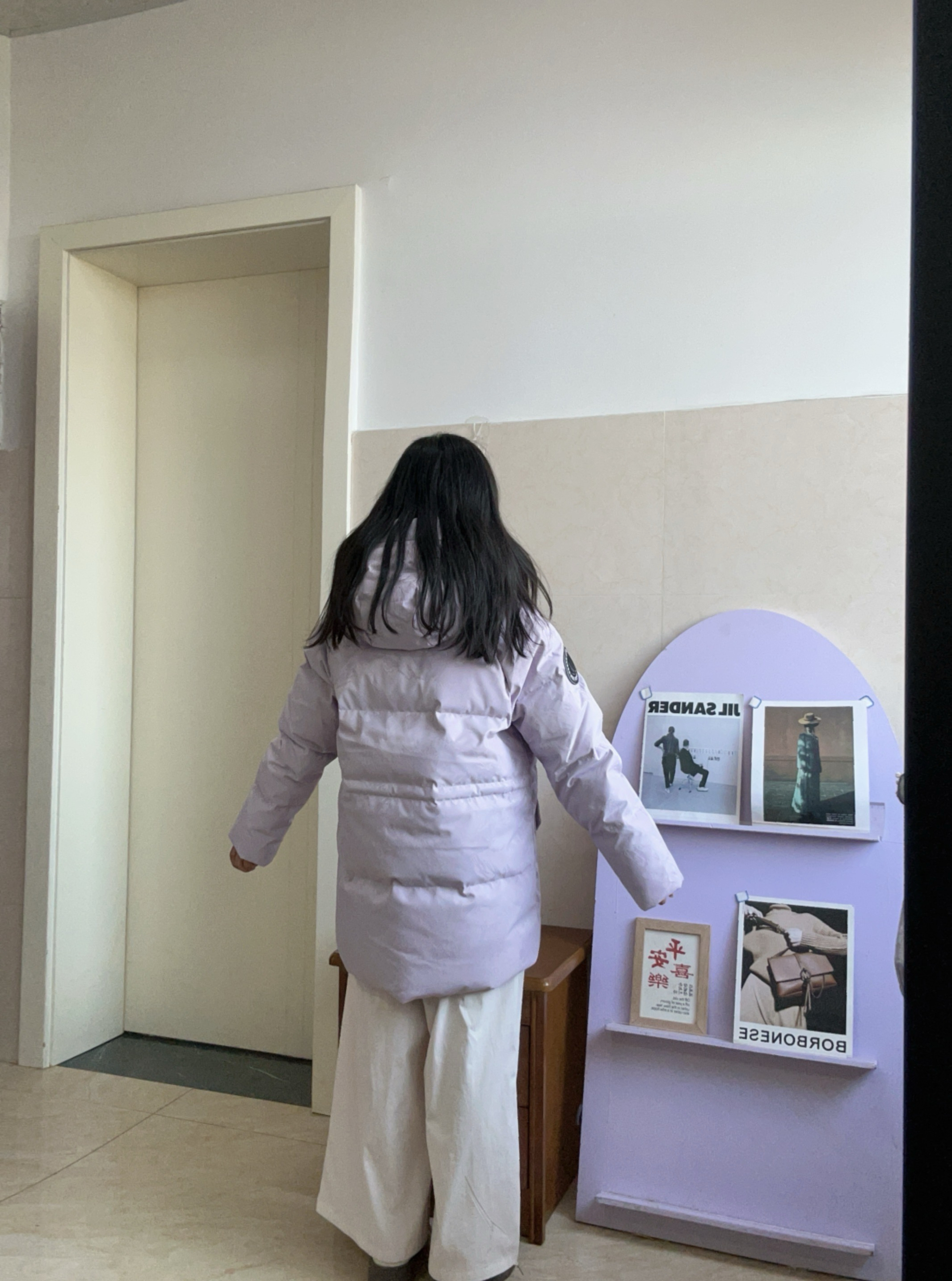 波司登（BOSIDENG）冬季羽绒90绒鹅绒极寒羽绒服女士加厚连帽商场同款时尚百搭外套 【店长推荐】冰穹提花紫9ER2 XS 155/80A 体重约100斤以内 实拍图
