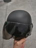 戈凡3C认证成人男士电动车头盔儿童骑行安全帽四季通用电瓶摩托车冬季 319雅黑色【5挡加厚】茶色镜片 实拍图