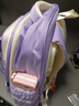 七星狐书包小学生女生男孩1-3年级轻便减负初中生幼儿园双肩包儿童书包 大号浅紫【补习袋+文具盒+尺子】 适用1-6年级 实拍图