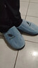 惠夫人秋冬季棉拖鞋女家用冬季室内防滑家居情侣可爱毛绒男月子鞋冬天 秋风 宝蓝 44-45 (适合43-44码穿) 实拍图