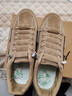 西域骆驼（VANCAMEL）男鞋秋冬2025新款透气防臭休闲鞋皮面板鞋男士阿甘跑步运动潮鞋子 卡其 41 实拍图