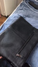 澳懿男士单肩包真皮横款商务包时尚斜挎包休闲大容量背包潮流男包 黑色大号款 实拍图