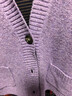 优衣库女装舒芙蕾针织短开衫/外套空调衫通勤25秋冬新款478339 73 青紫色 S /155/80A 实拍图