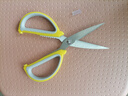 不锈钢家用剪刀办公剪裁缝剪多用途裁布剪 家用裁缝剪刀合集 黄色双色剪刀*中号1把 特价 实拍图