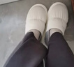 朴西棉拖鞋室内家用2024冬季保暖包跟厚底防水防滑月子鞋女加绒加厚 浅米白 38 【38-39】 实拍图