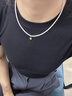 QMXD2mm细施家3mm小米珠珍珠项链女锁骨链颈链人造珍珠生日礼物情人节 4MM项链（百分之90人选择） 实拍图