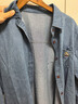 LAGOGO小马刺绣牛仔衬衫女拉谷谷春秋新款元气叠穿外套显瘦上衣 深牛仔蓝(N2) L 实拍图