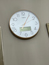 康巴丝（Compas）挂钟客厅钟表石英钟表挂墙时钟日历挂表 C3219AY轻奢金 35cm 实拍图