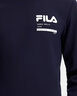 FILA斐乐官方卫衣男子针织长袖套头衫秋冬季简约休闲圆领健身运动上衣 RD宝蓝-NV 3XL 190/108A 实拍图